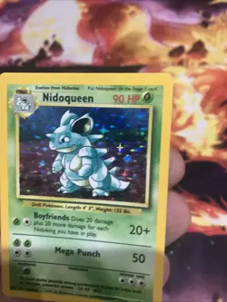 NIDOQUEEN 7/64 Holo No Symbol Error Jungle Set 1999 Pokemon WOTC HP Heavy Played - Image 5