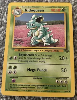 Nidoqueen 23/64 Rare Non Holo Pokemon Jungle 1999 Trading Card TCG - Image 1