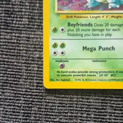 Pokemon TCG Jungle Nidoqueen 7/64 Holo Rare Holo 1999 English 90 HP Stage 2 - Image 2