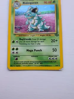 Pokemon TCG Nidoqueen Jungle Holo Card 7/64 1999 Edition - Image 3