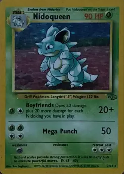 Pokemon Nidoqueen TCG Jungle Card 23/64 Unlimited Holo Rare WOTC 1999 NM - Image 1