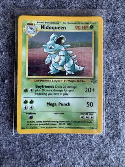 Pokemon TCG Nidoqueen Jungle Holo Rare Card 7/64 1999 WOTC - Image 1