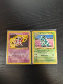 Pokemon TCG Nidoqueen and Mr Mime Jungle Card Set 1999 Non Holo Rare Wotc - Image 1