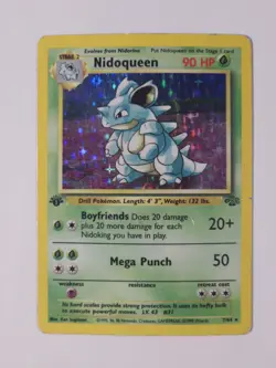 Pokemon TCG Nidoqueen Holo Rare 1st Edition #7/64 1999 Jungle - Image 1