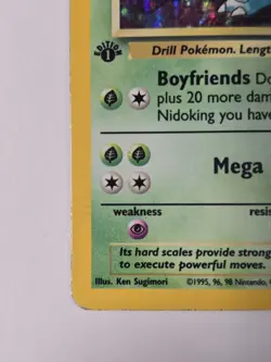Pokemon TCG Nidoqueen Holo Rare 1st Edition #7/64 1999 Jungle - Image 3