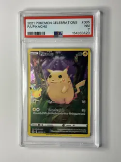 2021 Pokemon Celebrations #005 Full Art/Pikachu PSA 7 - Image 1