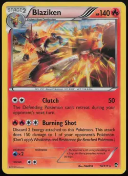 Blaziken 14/111 Holo Rare Furious Fists Pokemon Holo MP/HP - Image 1