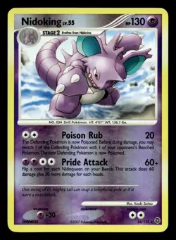 Nidoking 34/132 Rare Secret Wonders Reverse Holo Pokemon LP - Image 1