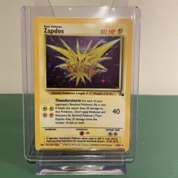 Zapdos 15/62 Pokemon Card TCG Fossil Set Unlimited Holo Rare - Image 1