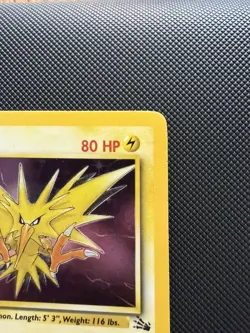 Pokemon TCG Zapdos Fossil Holo Card 15/62 Unlimited Rare, LP - Image 3