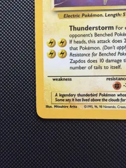 Pokemon TCG Zapdos Fossil Holo Card 15/62 Unlimited Rare, LP - Image 5