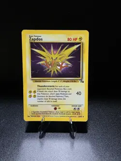 Pokemon TCG Zapdos Fossil Holo Card 15/62 Unlimited Rare - Image 1
