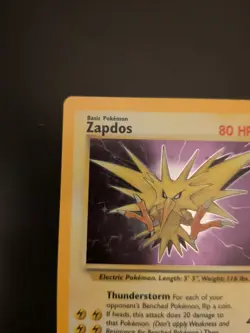 Pokemon TCG Zapdos Fossil Holo Card 15/62 Unlimited Rare, NM - Image 3