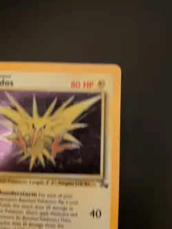 Pokemon TCG Zapdos Fossil Holo Card 15/62 Unlimited Rare, NM - Image 4