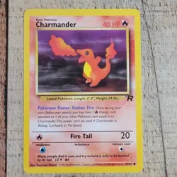 Charmander NM 50/82 Team Rocket Vintage Pokemon Trading Card WOTC Original - Image 2