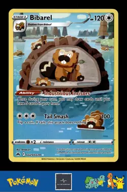 2023 Pokemon SWSH Crown Zenith GG25/GG70 Bibarel - Image 1
