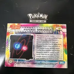Pokemon TCG Psychic Showdown Pokemon Topps Mewtwo Strikes Back 33 Blue Logo Foil - Image 2