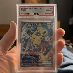 The Pokemon Company PSA 10 2023 Japanese Pikachu ex WCS23 #001/030 Holo Promo - Image 1