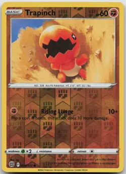 Trapinch 074/172 Common Brilliant Stars Pokemon Reverse Holo Lightly Played - Image 1