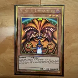 YuGiOh Exodia The Forbidden One 1st Edition Premium Gold Rare MGED-EN005 Yugi - Image 1
