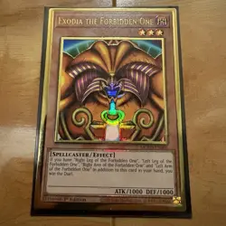 YuGiOh Exodia The Forbidden One 1st Edition Premium Gold Rare MGED-EN005 Yugi - Image 2