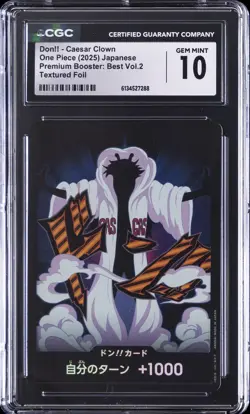 2025 ONE PIECE JAPANESE DON!! CAESAR CLOWN CGC 10 GEM MINT - Image 1