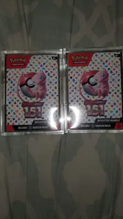 151 Booster Bundle Set of 2 In Acrylic Cases Pokemon TCG Factory Sealed - Image 1