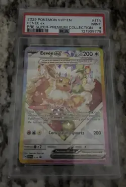 EEVEE EX SIR BLACK STAR PROMO 2025 POKEMON PRISMATIC EVOLUTIONS SPC PSA 9 - Image 1