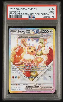 EEVEE EX SIR BLACK STAR PROMO 2025 POKEMON PRISMATIC EVOLUTIONS SPC PSA 9 - Image 2