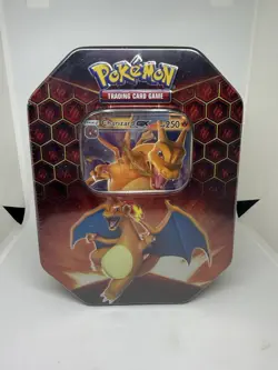 Pokemon TCG Hidden Fates Tin Charizard GX Factory Sealed - Image 1