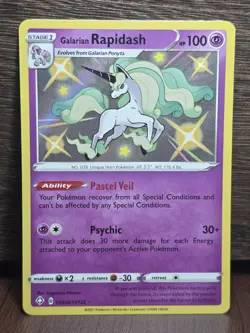 Galarian Rapidash SV048/SV122 Shiny Holo Rare Pokemon TCG Shining Fates NM - Image 1