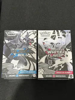 Pokemon TCG - Black Bolt and White Flare Booster Bundle Pair SEALED - Image 1