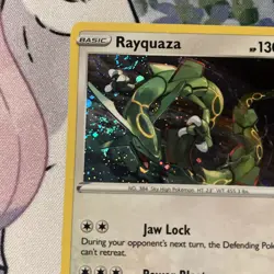 Rayquaza SWSH029 Holo Black Star Promo Pokemon INSANE DOUBLE SWIRL NM - Image 2