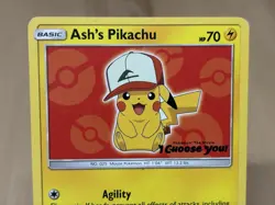 Ash's Pikachu SM109 Sun & Moon Black Star Promo Pokemon - Image 2