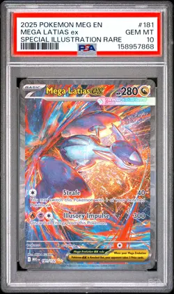 2025 POKEMON MEG EN-MEGA EVOLUTION #181 MEGA LATIAS EX PSA 10 - Image 1