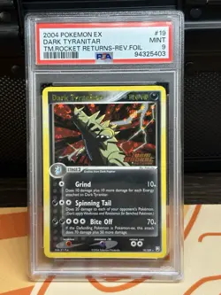 Pokemon PSA 9 2004 Team Rocket Returns Dark Tyranitar 19/109 RH - Image 1