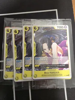 One Piece TCG Boa Hancock P-115 Pre-release X4 English - Image 1