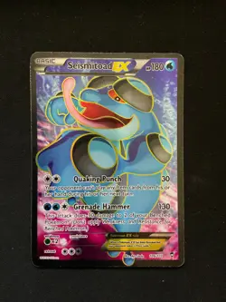 Pokemon XY Furious Fists Seismitoad EX Card 106/111 LP Full Art Rare - Image 1