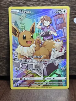 Eevee TG11/TG30 Swsh09: Brilliant Stars Trainer Gallery Holo Pokemon TCG 2022 NM - Image 1