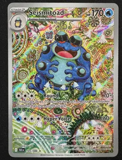 Seismitoad 105/086 Black Bolt Illustration Rare NM Pokemon Card TCG - Image 1