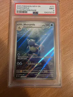 Pokemon Scarlet Violet 151 Wartortle Illustration Rare Card 171/165 PSA 9 - Image 1