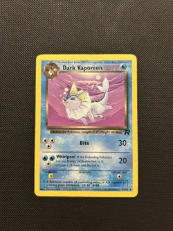 Dark Vaporeon 45/82 | Team Rocket | Non Holo Pokemon Card HP - Image 1
