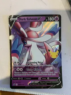POKEMON CARD - DARK SYLVEON V SWSH134 - CELEBRATIONS BLACK STAR PROMO - Image 1