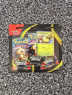 Pokemon TCG Perfect Order 3 Pack Blister (Chikorita Promo) - Image 1