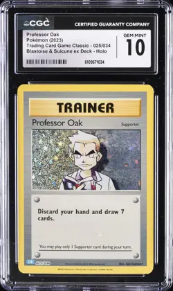 2023 POKEMON TRADING CARD GAME CLASSIC #25 PROFESSOR OAK CGC 10 GEM MINT - Image 1