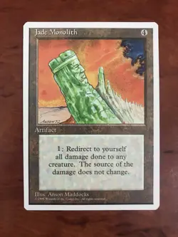 Jade Monolith MTG Magic the Gathering Card NM Near Mint Fourth 4th Edition - Image 1