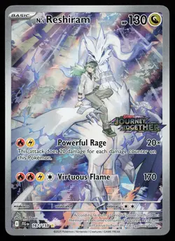 N's Reshiram 167/159 Illustration Rare Journey Together Stamped Pokemon Card - Image 1