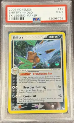 2006 Pokemon EX Legend Maker 12 Shiftry Holo PSA 9 Mint - Image 1