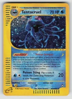 Tentacruel H26/H32 Holo Holo Rare Aquapolis Pokemon Holo Moderately Played - Image 1