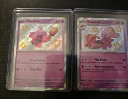 Tinkatink 165 Tinkatuff 166 Tinkaton 167/091 Shiny SV Paldean Fates Pokemon TCG - Image 2